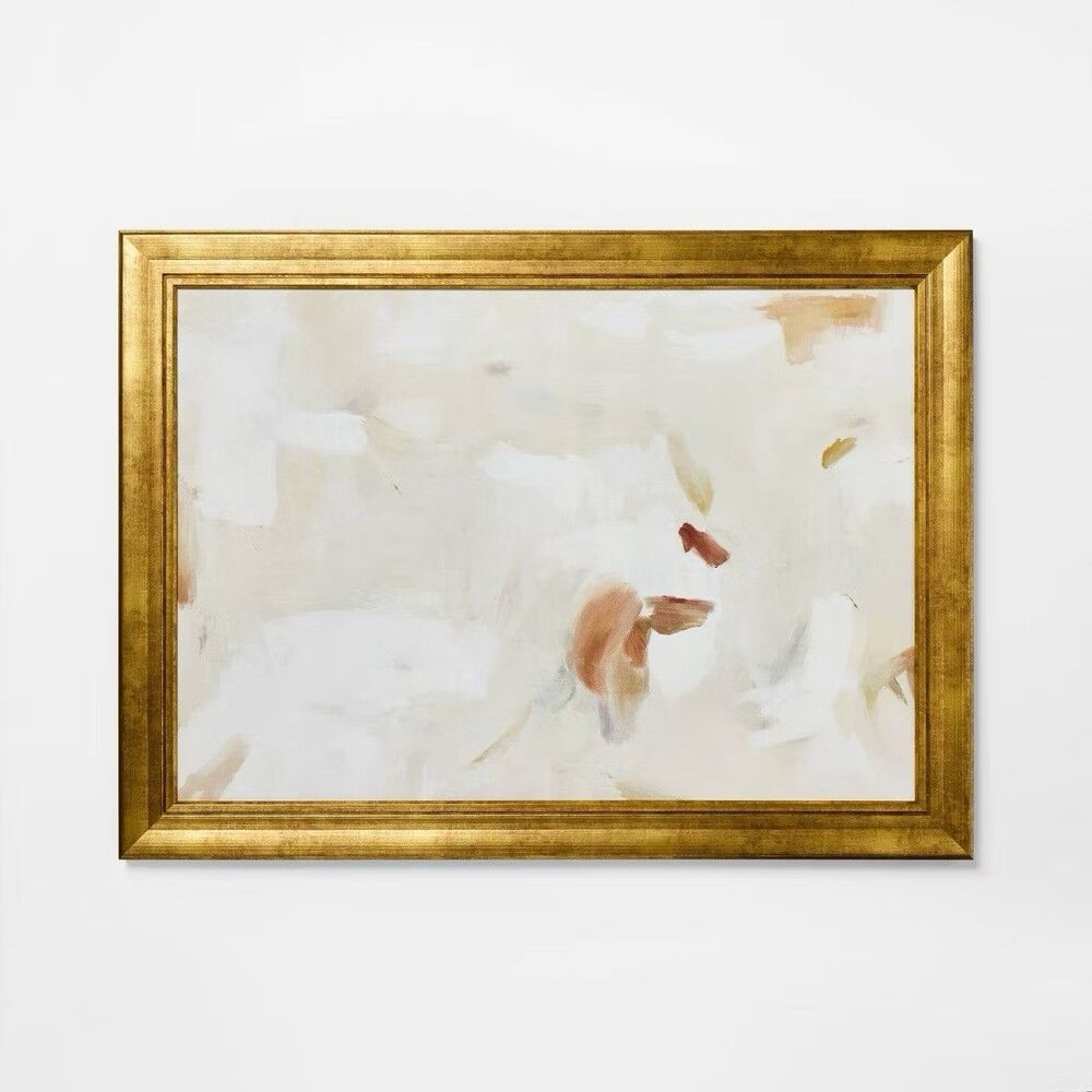 Threshold Studio McGee 28x38 Framed Abstract Wall Art Ornate Light Frame NEW